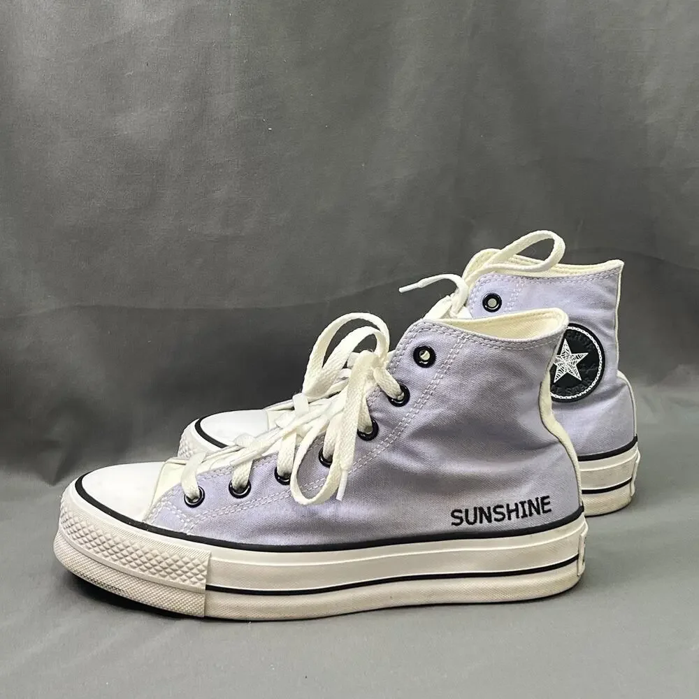 Converse Chuck Taylor Lift Women’s 8.5 Lavender Sunshine High Tops